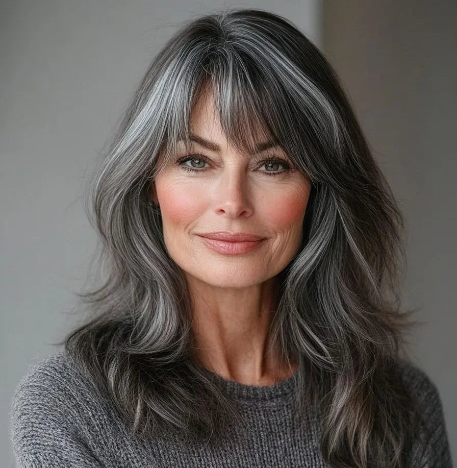Hot Sale Natural Wavy HairToppers With Bangs for Thinning Hair