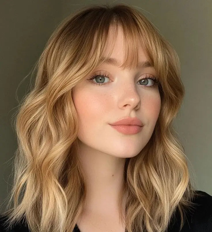 Hot Sale Natural Wavy HairToppers With Bangs for Thinning Hair