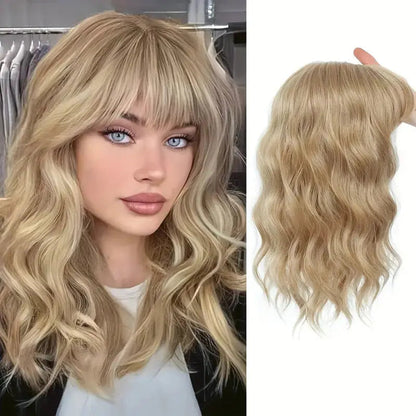 Hot Sale Natural Wavy HairToppers With Bangs for Thinning Hair