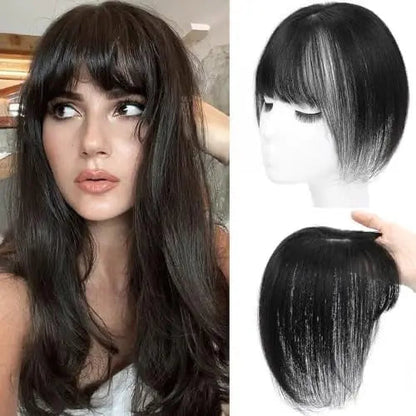 Fashion Straight Hair Topper With Bangs For Thinning Hair