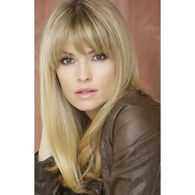Fashion Straight Hair Topper With Bangs For Thinning Hair