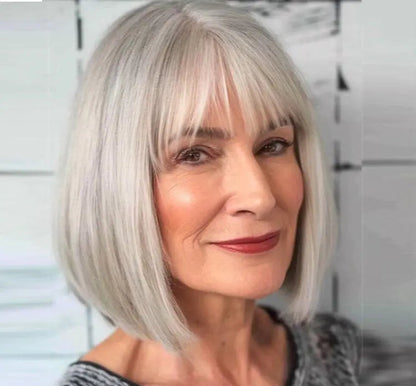 Fashion Straight Hair Topper With Bangs For Thinning Hair