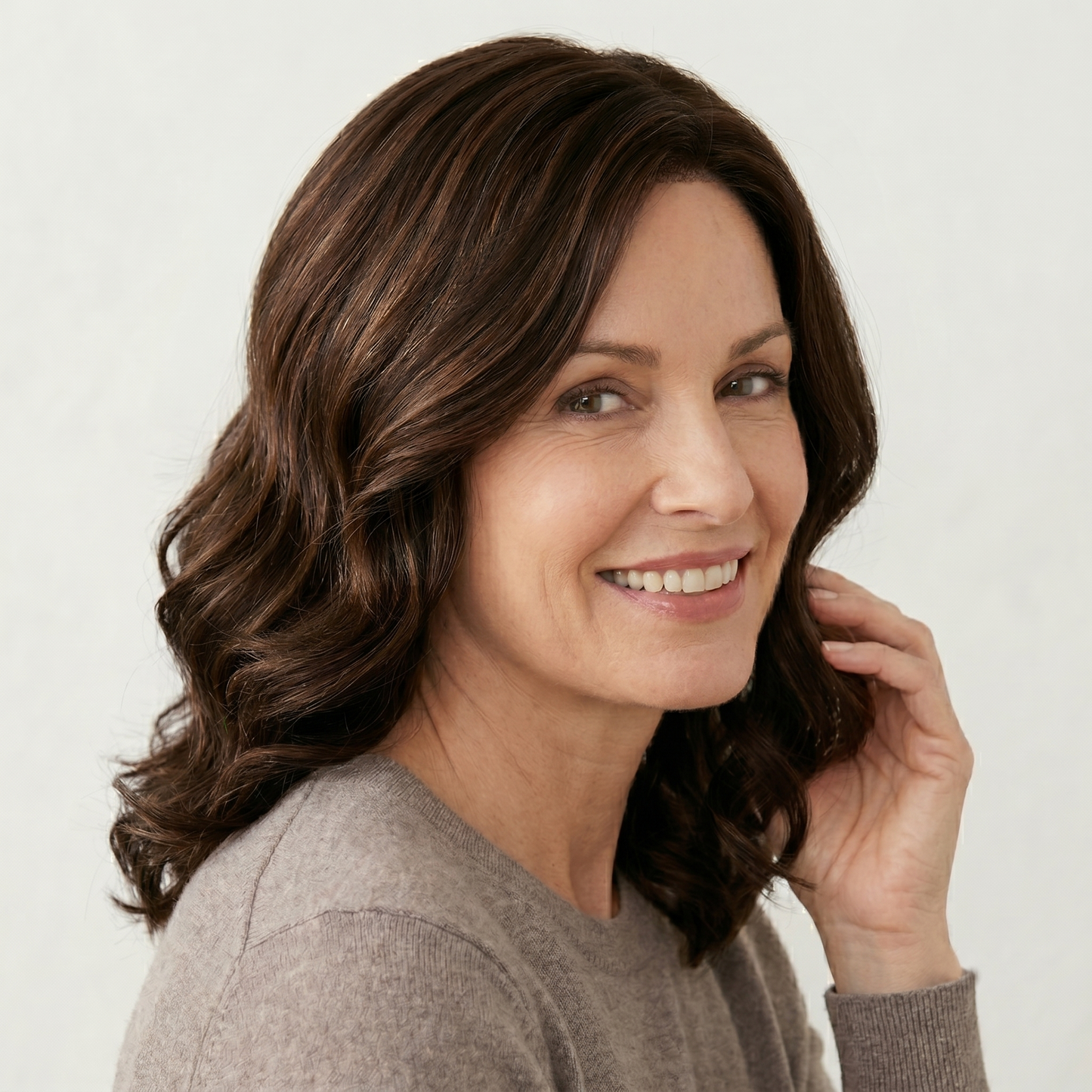 Premium Wavy Hair Topper – Seamless Crown Coverage, Natural Volume