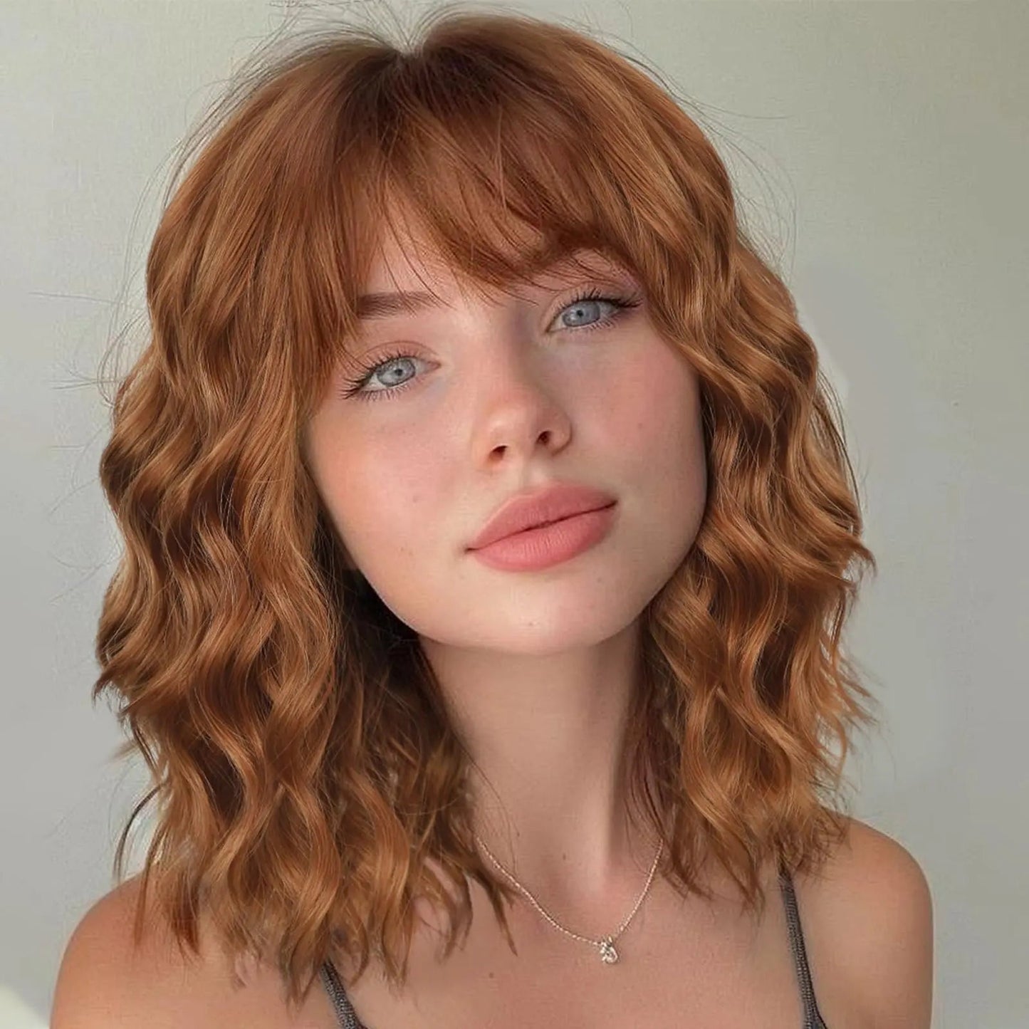 Hot Sale Natural Wavy HairToppers With Bangs for Thinning Hair