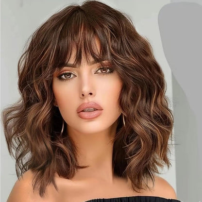 Hot Sale Natural Wavy HairToppers With Bangs for Thinning Hair
