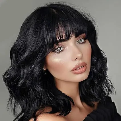 Hot Sale Natural Wavy HairToppers With Bangs for Thinning Hair