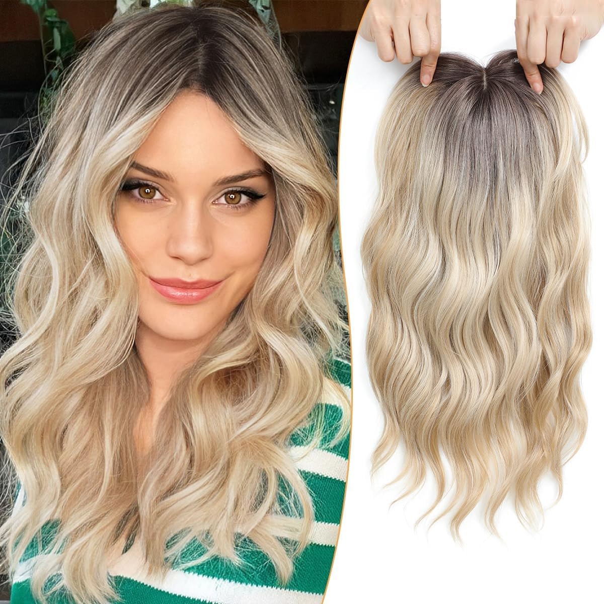 Premium Wavy Hair Topper – Transform Your Look in Seconds