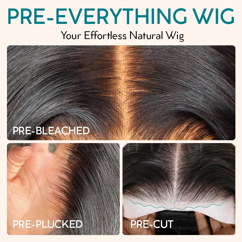 Boho Braids Water Wave Glueless 6x4.5 Closure Lace with Braided Top Human Hair Wig Pre-Cut Lace