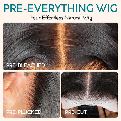Boho Braids Water Wave Glueless 6x4.5 Closure Lace with Braided Top Human Hair Wig Pre-Cut Lace