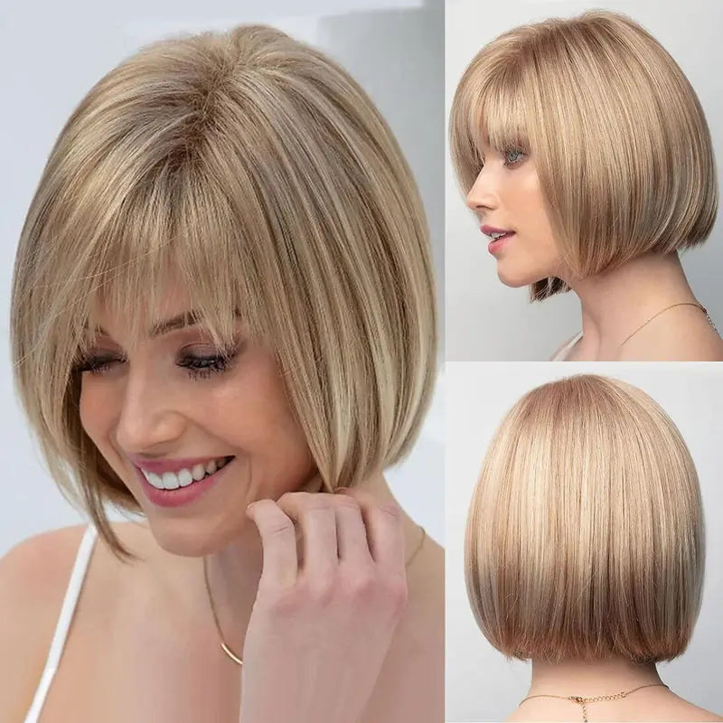Fashion Straight Hair Topper With Bangs For Thinning Hair