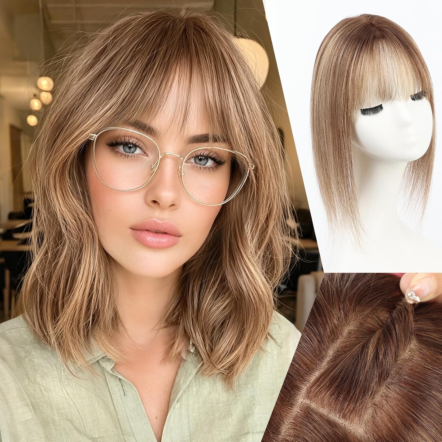 🔥Medium Brown with Highlight