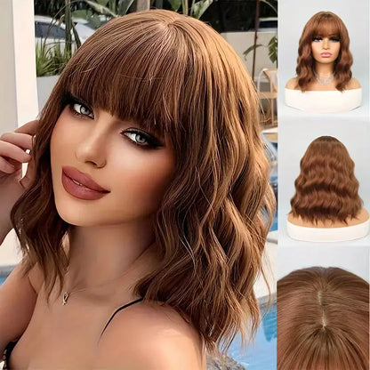 Hot Sale Natural Wavy HairToppers With Bangs for Thinning Hair
