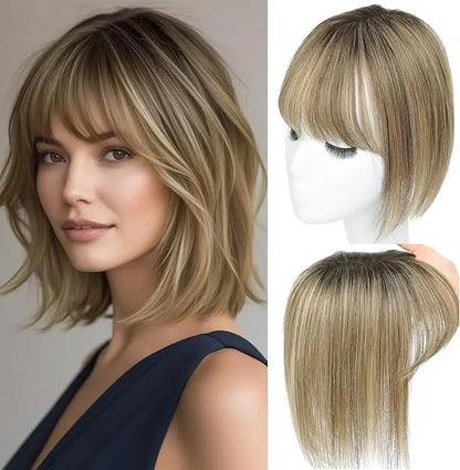 🔥 NEW ARRIVAL SALE- Hair Topper with Bangs | Hair Piece for Thinning Hair