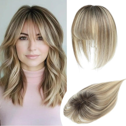 🔥 NEW ARRIVAL SALE- Hair Topper with Bangs | Hair Piece for Thinning Hair