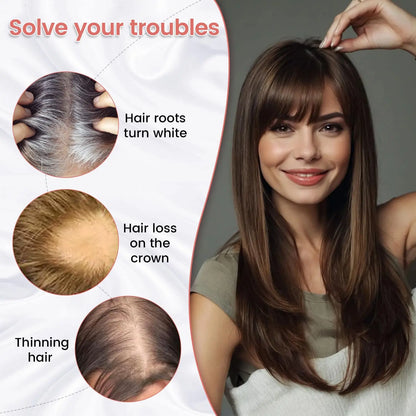 🔥 NEW ARRIVAL SALE- Hair Topper with Bangs | Hair Piece for Thinning Hair