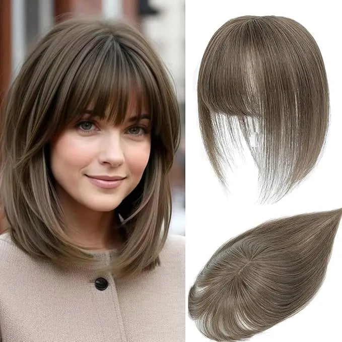 🔥 NEW ARRIVAL SALE- Hair Topper with Bangs | Hair Piece for Thinning Hair