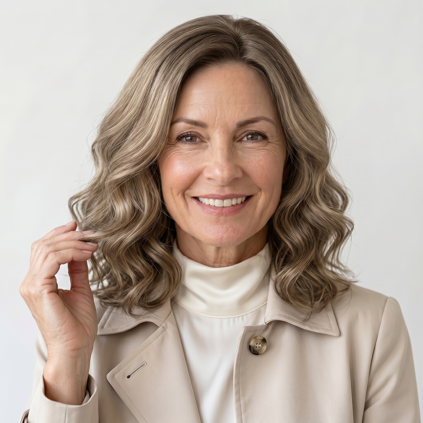 Premium Wavy Hair Topper – Seamless Crown Coverage, Natural Volume