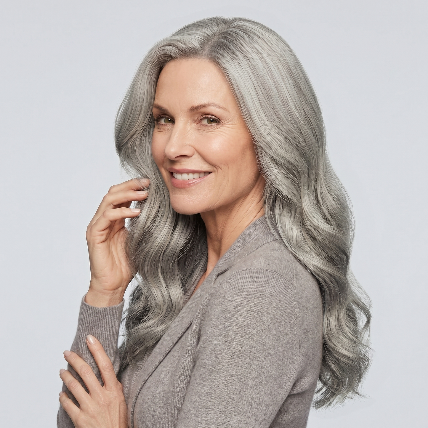 Premium Wavy Hair Topper – Seamless Crown Coverage, Natural Volume