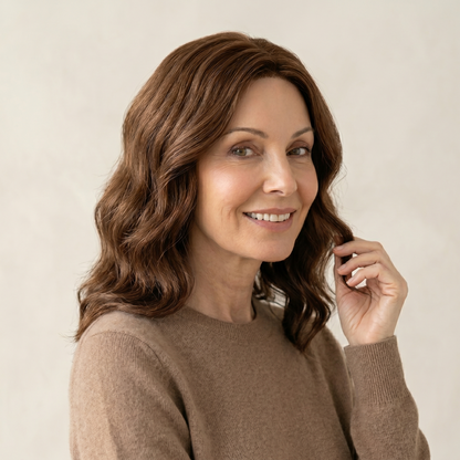 Premium Wavy Hair Topper – Seamless Crown Coverage, Natural Volume