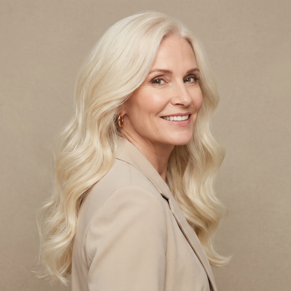 Premium Wavy Hair Topper – Seamless Crown Coverage, Natural Volume